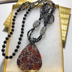 Black Butterfly Necklace Chain